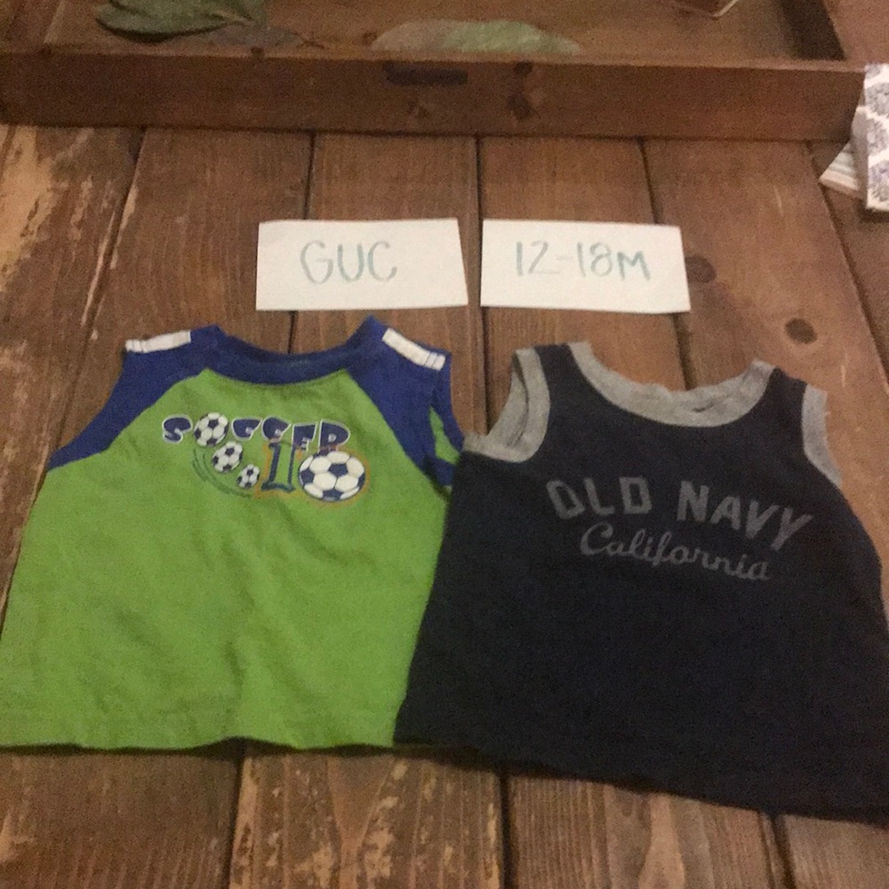 Set of boys tanks 12-18m